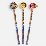 Carti si Birotica - Birotica - Instrumente de scris - Creioane - Set 3 Creioane cu Radiere, Albastre, cu Imprimeu Paw Patrol - Infinity.ro
