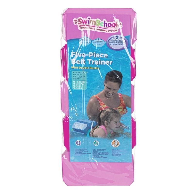 Jucarii, Copii si Bebe - Jucarii si jocuri - Jucarii de exterior - Colaci, ochelari si accesorii inot copii - Centura de inot cu elemente din spuma, Roz Fucsia, 3-6 Ani - Infinity.ro