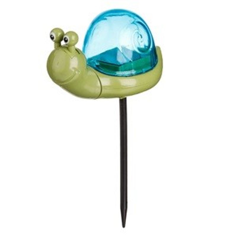 Casa si Gradina - Corpuri si surse de iluminat - Iluminat exterior - Felinare - Felinar Solar Stick cu Design Melc, Mini, 15.5 cm, Albastru - Infinity.ro