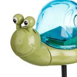 Casa si Gradina - Corpuri si surse de iluminat - Iluminat exterior - Felinare - Felinar Solar Stick cu Design Melc, Mini, 15.5 cm, Albastru - Infinity.ro
