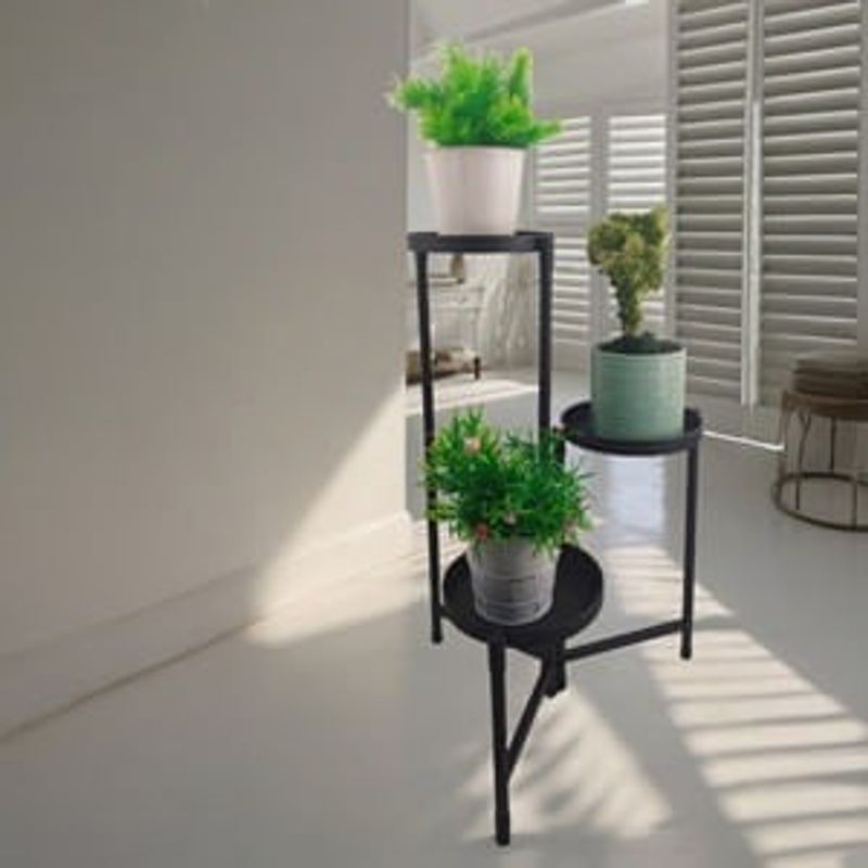 Casa si Gradina - Gradinarit si plante - Plante si ghivece - Ghivece si suporturi - Suport Metalic Modern cu 3 Nivele pentru Ghivece de Flori - Infinity.ro