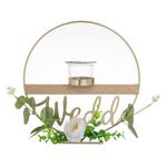 Casa si Gradina - Decoratiuni - Aromaterapie si lumanari - Suporturi lumanari - Suport decorativ metalic auriu cu pahar pentru lumanare, 23x6x24cm - Infinity.ro