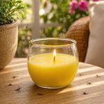 Casa si Gradina - Decoratiuni - Aromaterapie si lumanari - Lumanari si candele - Lumanare cu Citronela in Pahar din Sticla, 120g, Galben - Infinity.ro