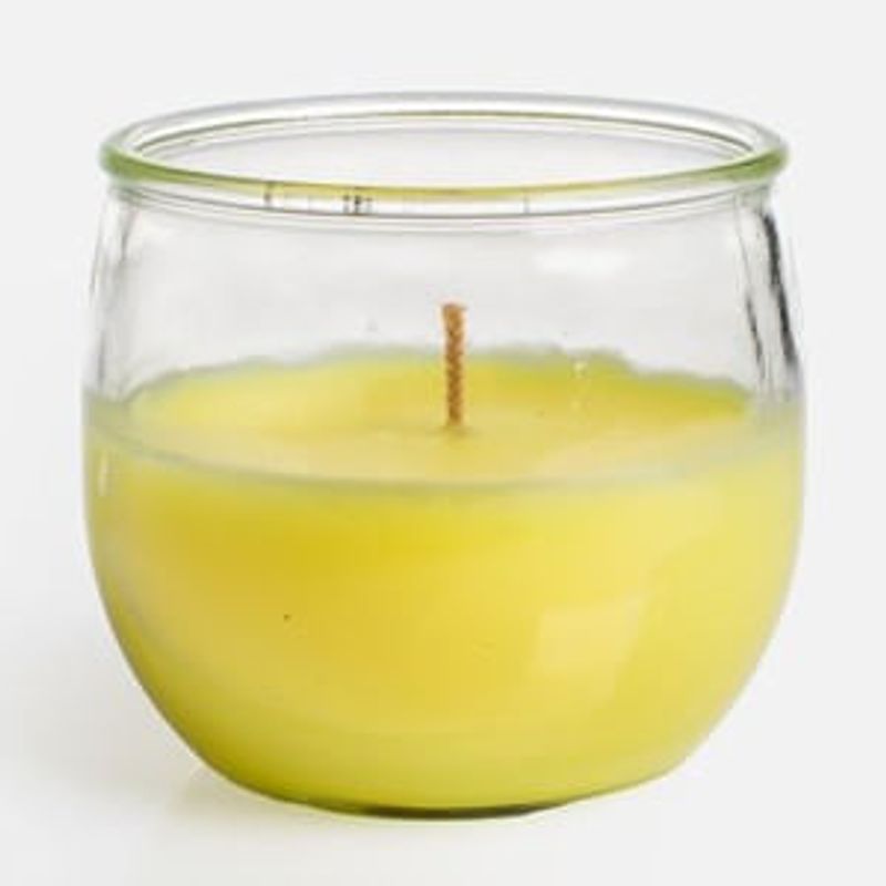 Casa si Gradina - Decoratiuni - Aromaterapie si lumanari - Lumanari si candele - Lumanare cu Citronela in Pahar din Sticla, 120g, Galben - Infinity.ro