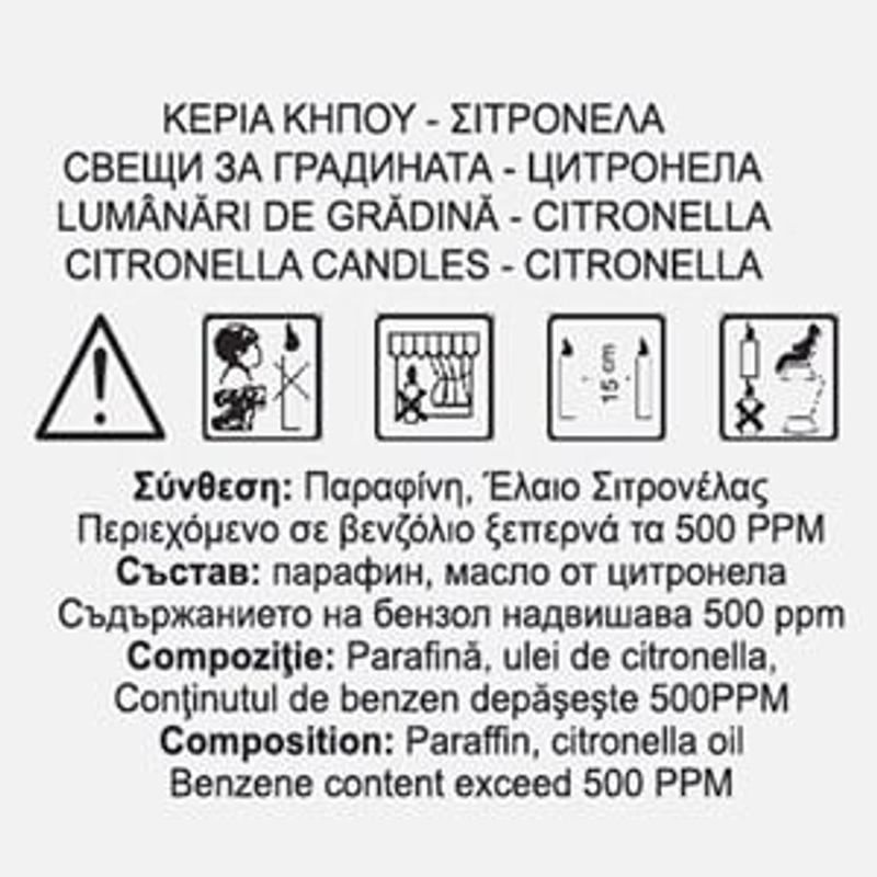 Casa si Gradina - Decoratiuni - Aromaterapie si lumanari - Lumanari si candele - Lumanare cu Citronela in Pahar din Sticla, 120g, Galben - Infinity.ro