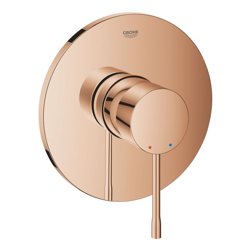 Casa si Gradina - Sanitare - Cazi si cabine de dus - Coloane si seturi de dus - Unitate comanda Grohe 24057DA1, Essence, 1 functie, necesita valva, lucios, cupru - Infinity.ro