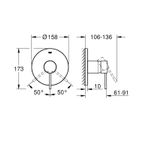 Casa si Gradina - Sanitare - Cazi si cabine de dus - Coloane si seturi de dus - Unitate comanda Grohe 24057GL1, Essence, 1/2'', 1 iesire, necesita valva, lucios, auriu - Infinity.ro