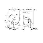 Casa si Gradina - Sanitare - Cazi si cabine de dus - Coloane si seturi de dus - Unitate comanda Grohe 24064GN1, Lineare, 2 functii, diverter, necesita valva, mat, auriu - Infinity.ro