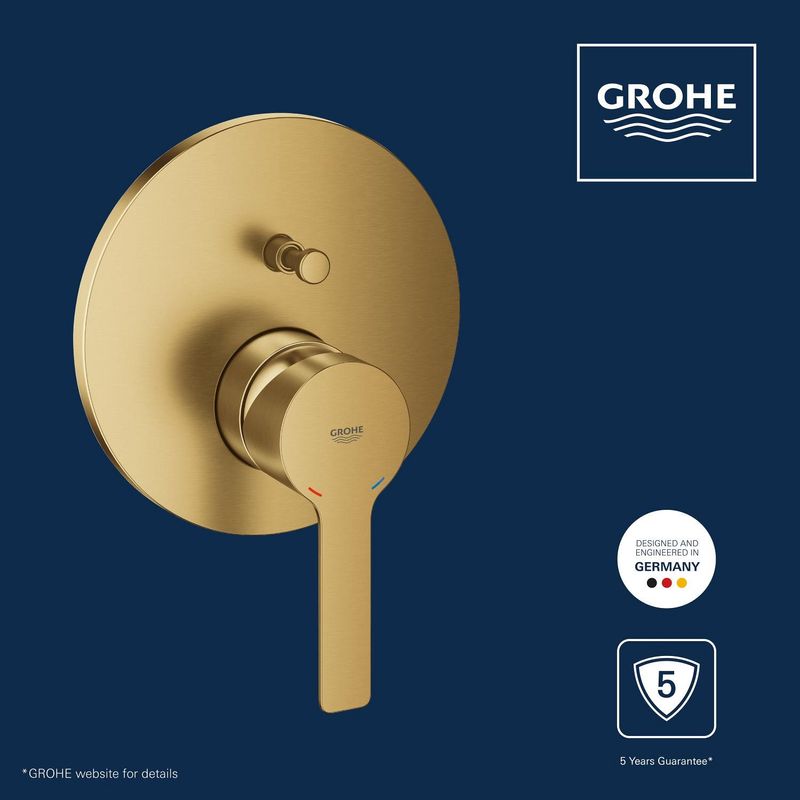 Casa si Gradina - Sanitare - Cazi si cabine de dus - Coloane si seturi de dus - Unitate comanda Grohe 24064GN1, Lineare, 2 functii, diverter, necesita valva, mat, auriu - Infinity.ro