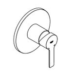 Casa si Gradina - Sanitare - Cazi si cabine de dus - Coloane si seturi de dus - Unitate comanda Grohe 24063GN1, Lineare, 1 functie, necesita valva, mat, auriu - Infinity.ro
