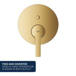 Casa si Gradina - Sanitare - Cazi si cabine de dus - Coloane si seturi de dus - Unitate comanda Grohe 24064GN1, Lineare, 2 functii, diverter, necesita valva, mat, auriu - Infinity.ro