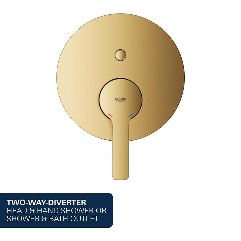 Casa si Gradina - Sanitare - Cazi si cabine de dus - Coloane si seturi de dus - Unitate comanda Grohe 24064GN1, Lineare, 2 functii, diverter, necesita valva, mat, auriu - Infinity.ro