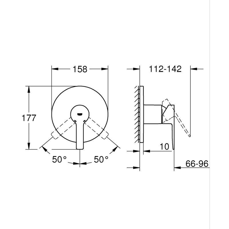 Casa si Gradina - Sanitare - Cazi si cabine de dus - Coloane si seturi de dus - Unitate comanda Grohe 24063GN1, Lineare, 1 functie, necesita valva, mat, auriu - Infinity.ro