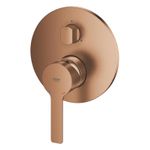 Casa si Gradina - Sanitare - Cazi si cabine de dus - Coloane si seturi de dus - Unitate comanda Grohe 24095DL1, Lineare, 3 functii, diverter, necesita valva, mat, cupru - Infinity.ro