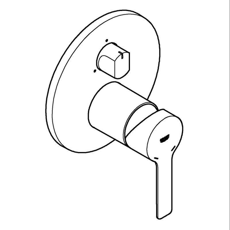Casa si Gradina - Sanitare - Cazi si cabine de dus - Coloane si seturi de dus - Unitate comanda Grohe 24095GN1, Lineare, 3 functii, diverter, necesita valva, mat, auriu - Infinity.ro