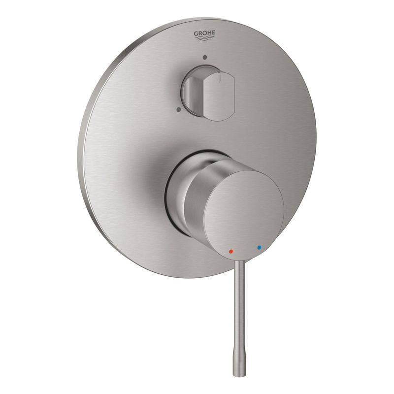 Casa si Gradina - Sanitare - Cazi si cabine de dus - Coloane si seturi de dus - Unitate comanda Grohe 24092DC1, Essence, 1/2'', 3 iesiri, necesita valva, mat, otel - Infinity.ro