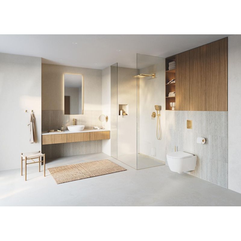 Casa si Gradina - Sanitare - Cazi si cabine de dus - Coloane si seturi de dus - Unitate comanda Grohe 24095GN1, Lineare, 3 functii, diverter, necesita valva, mat, auriu - Infinity.ro
