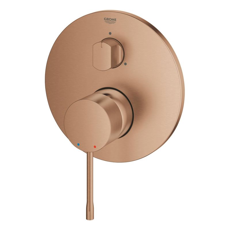 Casa si Gradina - Sanitare - Cazi si cabine de dus - Coloane si seturi de dus - Unitate comanda Grohe 24092DL1, Essence, 1/2'', 3 iesiri, necesita valva, mat, cupru - Infinity.ro