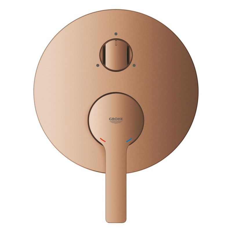 Casa si Gradina - Sanitare - Cazi si cabine de dus - Coloane si seturi de dus - Unitate comanda Grohe 24095DL1, Lineare, 3 functii, diverter, necesita valva, mat, cupru - Infinity.ro