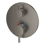 Casa si Gradina - Sanitare - Cazi si cabine de dus - Coloane si seturi de dus - Unitate comanda Grohe 24135AL3, Atrio, 1/2'', termostat, 2 iesiri, necesita valva, mat, grafit - Infinity.ro