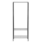 Casa si Gradina - Mobilier - Organizare si depozitare - Cuiere - Suport metalic pentru haine cu bara si 2 rafturi, structura otel, 60x34x150 cm, negru - Infinity.ro