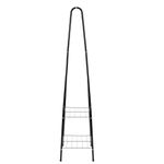 Casa si Gradina - Mobilier - Organizare si depozitare - Cuiere - Suport metalic pentru haine cu bara si 2 rafturi, structura otel, 60x34x150 cm, negru - Infinity.ro