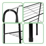 Casa si Gradina - Mobilier - Organizare si depozitare - Cuiere - Suport metalic pentru haine cu bara si 2 rafturi, structura otel, 60x34x150 cm, negru - Infinity.ro