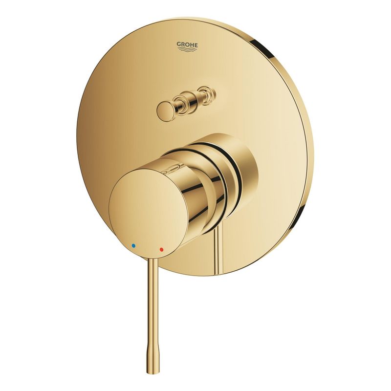 Casa si Gradina - Sanitare - Cazi si cabine de dus - Coloane si seturi de dus - Unitate comanda Grohe 24167GL1, Essence, aparenta, 2 iesiri, diverter, necesita valva, lucios, auriu - Infinity.ro