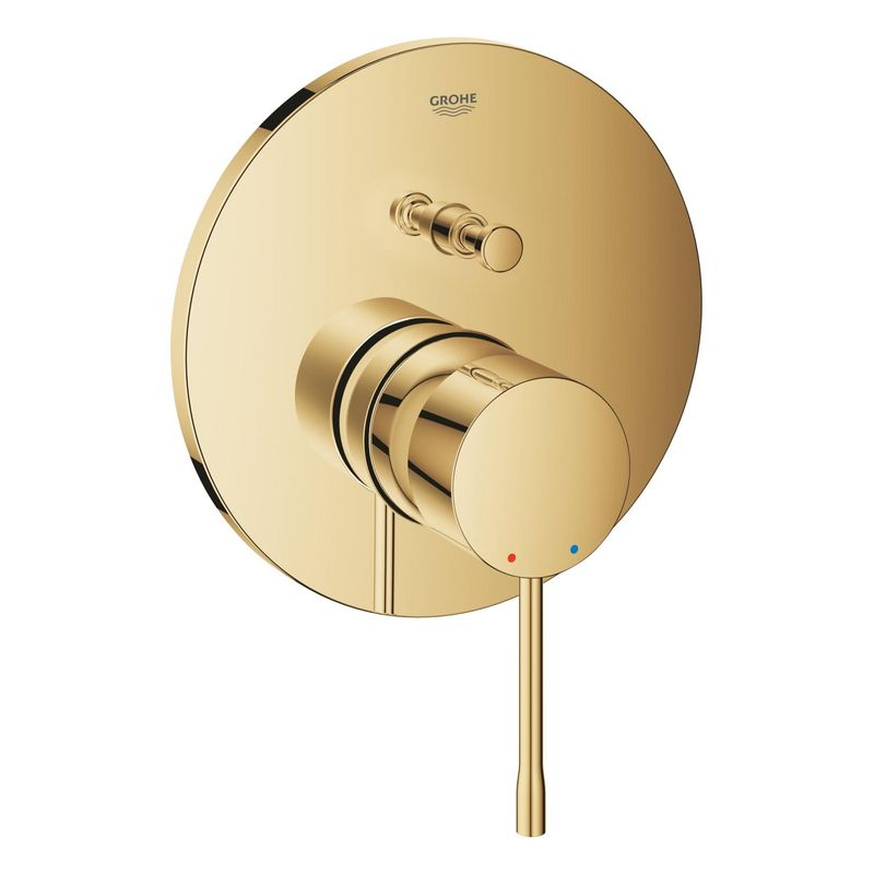 Casa si Gradina - Sanitare - Cazi si cabine de dus - Coloane si seturi de dus - Unitate comanda Grohe 24167GL1, Essence, aparenta, 2 iesiri, diverter, necesita valva, lucios, auriu - Infinity.ro