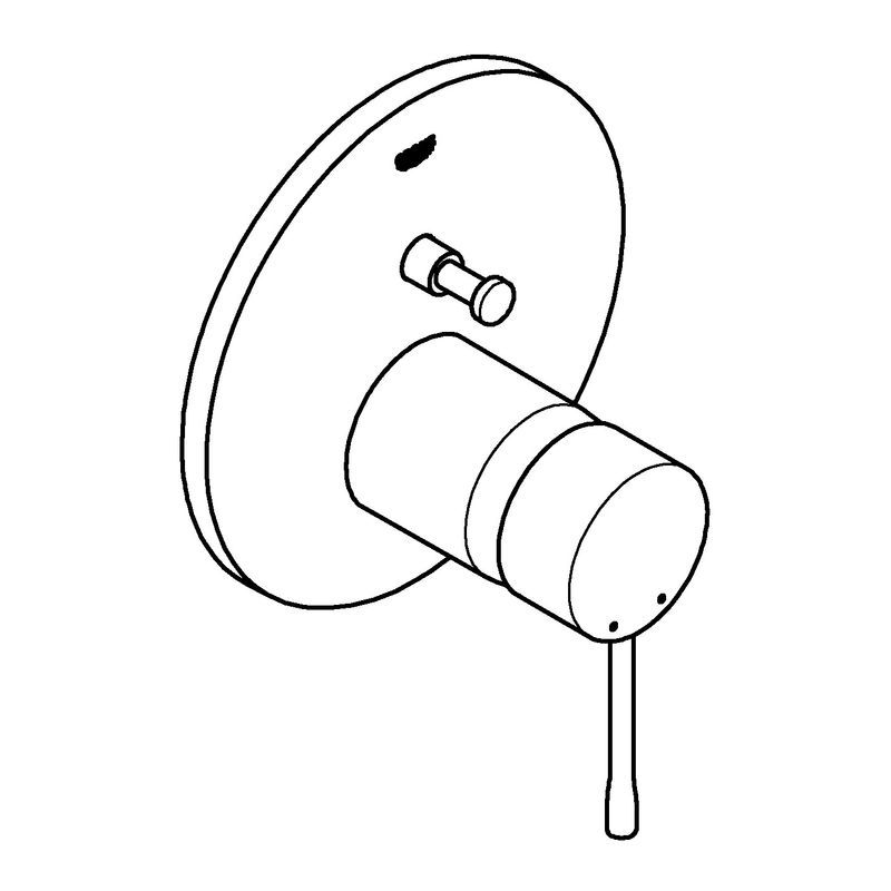 Casa si Gradina - Sanitare - Cazi si cabine de dus - Coloane si seturi de dus - Unitate comanda Grohe 24167DC1, Essence, 2 functii, necesita valva, mat, otel satinat - Infinity.ro