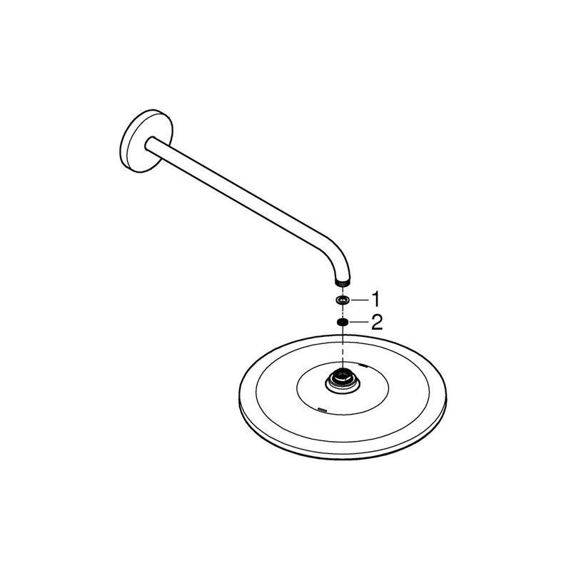 Casa si Gradina - Sanitare - Cazi si cabine de dus - Coloane si seturi de dus - Dus fix Grohe 26558GN0, Rainshower 310, pe perete, 310 mm, 1 functie, mat, auriu - Infinity.ro