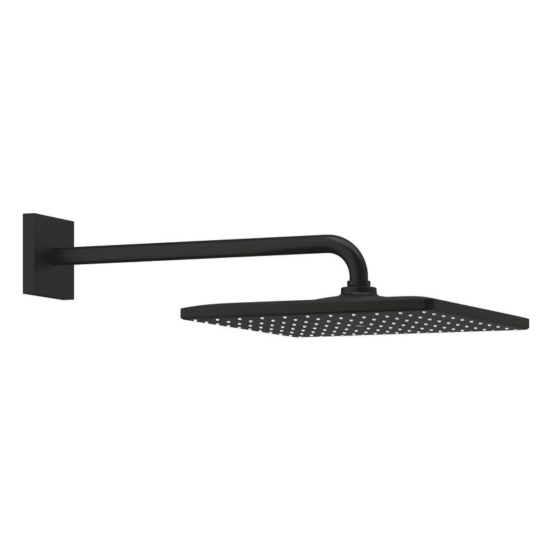 Casa si Gradina - Sanitare - Cazi si cabine de dus - Coloane si seturi de dus - Dus fix Grohe 26564KF0, EuroCube, pe perete, 310 mm, 1 functie, mat, negru - Infinity.ro