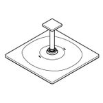 Casa si Gradina - Sanitare - Cazi si cabine de dus - Coloane si seturi de dus - Dus fix Grohe 26566A00, Rainshower 310 Cube, pe tavan, 310 mm, 1 functie, lucios, grafit - Infinity.ro