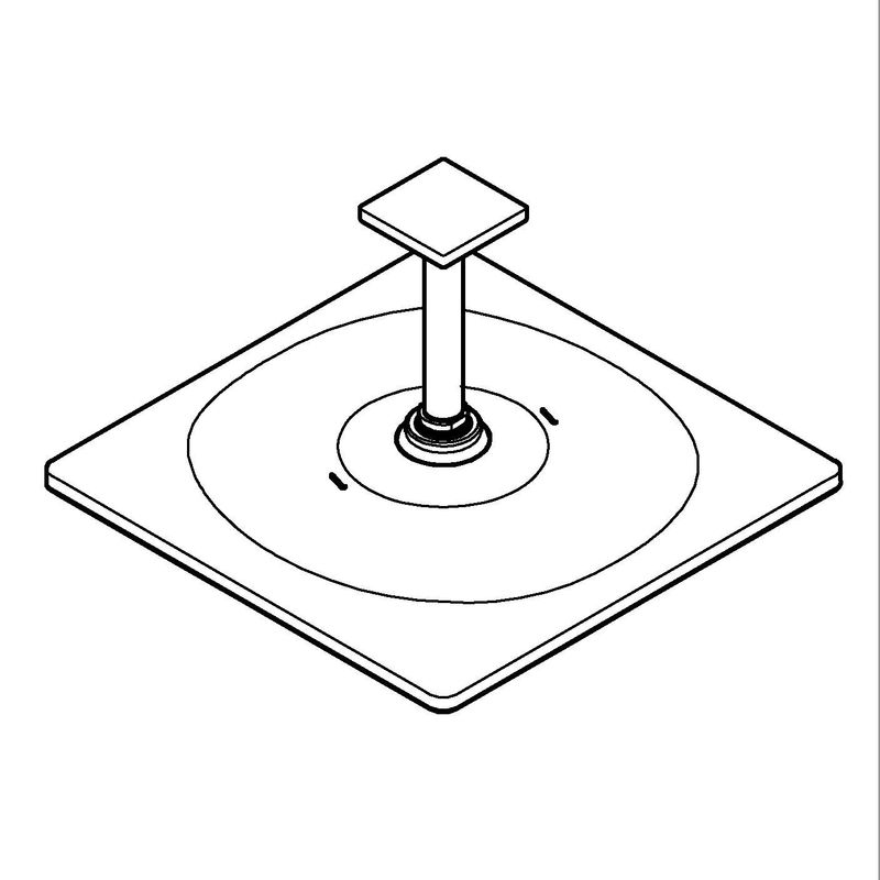 Casa si Gradina - Sanitare - Cazi si cabine de dus - Coloane si seturi de dus - Dus fix Grohe 26566A00, Rainshower 310 Cube, pe tavan, 310 mm, 1 functie, lucios, grafit - Infinity.ro