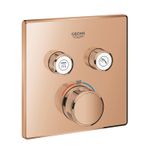 Casa si Gradina - Sanitare - Cazi si cabine de dus - Coloane si seturi de dus - Unitate comanda Grohe 29124DA0, SmartControl, termostat, 2 iesiri, necesita valva, lucios, cupru - Infinity.ro