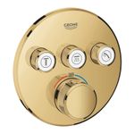 Casa si Gradina - Sanitare - Cazi si cabine de dus - Coloane si seturi de dus - Unitate comanda Grohe 29121GL0, SmartControl, 3 iesiri, termostat, necesita valva, lucius, auriu - Infinity.ro