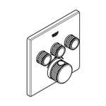 Casa si Gradina - Sanitare - Cazi si cabine de dus - Coloane si seturi de dus - Unitate comanda Grohe 29126DC0, Grohtherm SmartControl, 3 iesiri, termostat, necesita valva, mat, otel satinat - Infinity.ro