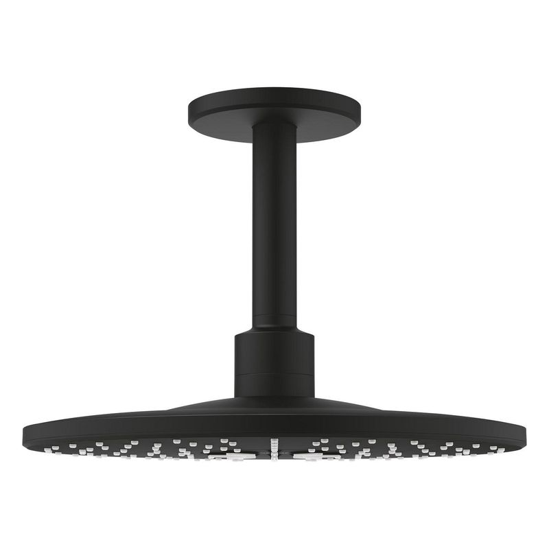 Casa si Gradina - Sanitare - Cazi si cabine de dus - Coloane si seturi de dus - Dus fix Grohe 22124KF0, SmartActive 310, pe tavan, 310 mm, 2 functii, necesita valva, mat, negru - Infinity.ro