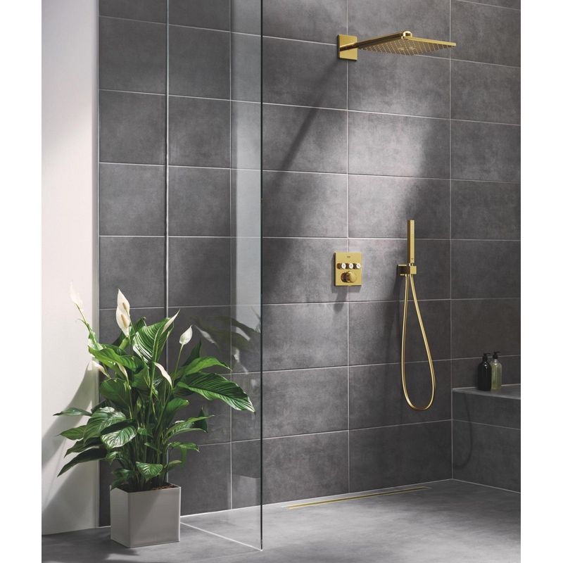 Casa si Gradina - Sanitare - Cazi si cabine de dus - Coloane si seturi de dus - Unitate comanda Grohe 29126GL0, SmartControl, termostat, 3 iesiri, necesita valva, lucios, auriu - Infinity.ro