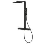 Casa si Gradina - Sanitare - Cazi si cabine de dus - Coloane si seturi de dus - Sistem de dus Grohe 101680KF00 SPA Aqua Pure, termostat, palarie dus 360 mm, 3 functii para dus, negru mat - Infinity.ro