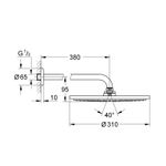 Casa si Gradina - Sanitare - Cazi si cabine de dus - Coloane si seturi de dus - Dus fix Grohe 26066A00, Rainshower 310, pe perete, 310 mm, 1 functie, lucios, grafit - Infinity.ro