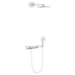 Casa si Gradina - Sanitare - Cazi si cabine de dus - Coloane si seturi de dus - Sistem de dus Grohe 26446LS0, SmartControl 360, termostat, incastrat, 360 mm, 2 functii, anti-oparire, anti-calcar, crom - Infinity.ro