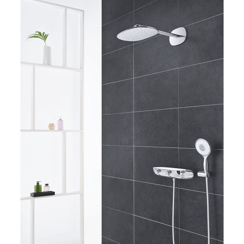 Casa si Gradina - Sanitare - Cazi si cabine de dus - Coloane si seturi de dus - Sistem de dus Grohe 26446LS0, SmartControl 360, termostat, incastrat, 360 mm, 2 functii, anti-oparire, anti-calcar, crom - Infinity.ro