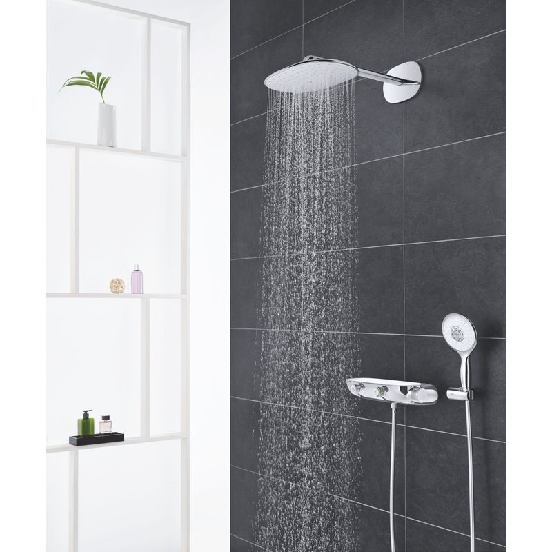 Casa si Gradina - Sanitare - Cazi si cabine de dus - Coloane si seturi de dus - Sistem de dus Grohe 26446LS0, SmartControl 360, termostat, incastrat, 360 mm, 2 functii, anti-oparire, anti-calcar, crom - Infinity.ro