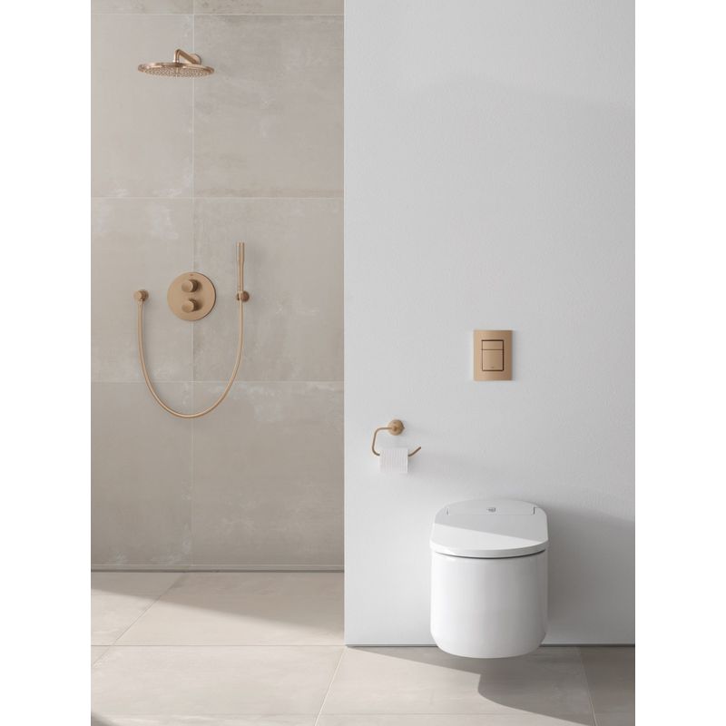 Casa si Gradina - Sanitare - Cazi si cabine de dus - Coloane si seturi de dus - Dus fix Grohe 26066DL0, Rainshower, 310, 1/2'', pe perete, 310 mm, 1 functie, mat, cupru - Infinity.ro