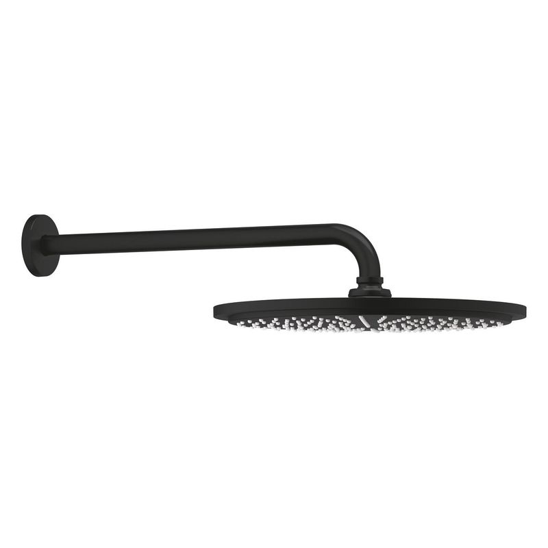 Casa si Gradina - Sanitare - Cazi si cabine de dus - Coloane si seturi de dus - Dus fix Grohe 26066KF0, Rainshower 310, pe perete, 310 mm, 1 functie, mat, negru - Infinity.ro