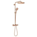 Casa si Gradina - Sanitare - Cazi si cabine de dus - Coloane si seturi de dus - Sistem de dus Grohe 26836DA0, SmartActive, aparent, termostat, 310 mm, 1 functie, lucios, cupru - Infinity.ro