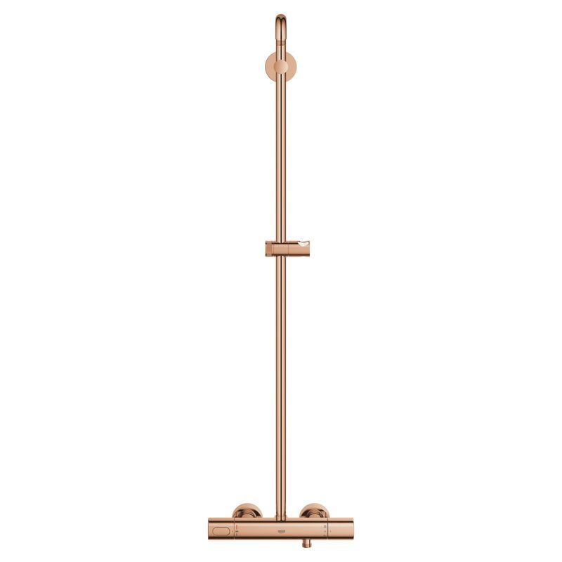 Casa si Gradina - Sanitare - Cazi si cabine de dus - Coloane si seturi de dus - Sistem de dus Grohe 26836DA0, SmartActive, aparent, termostat, 310 mm, 1 functie, lucios, cupru - Infinity.ro