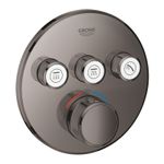Casa si Gradina - Sanitare - Cazi si cabine de dus - Coloane si seturi de dus - Unitate control Grohe 29121A00, Grohtherm Smartcontrol, 3 iesiri, termostat, necesita set fixare, lucios, grafit - Infinity.ro