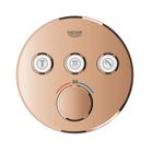 Casa si Gradina - Sanitare - Cazi si cabine de dus - Coloane si seturi de dus - Unitate control Grohe 29121DA0, Grohtherm Smartcontrol, 1/2'', 3 iesiri, termostat, necesita set fixare, lucios, cupru - Infinity.ro